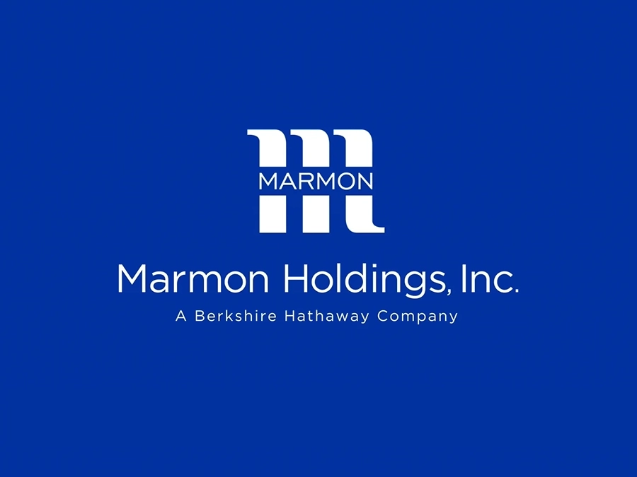 The Marmon Holdings, Inc. logo with the text “A Berkshire Hathaway Company” on a blue background.